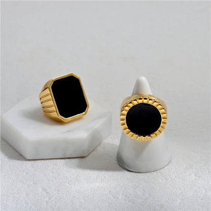 Lila Rings, Brass With 18K Chunky