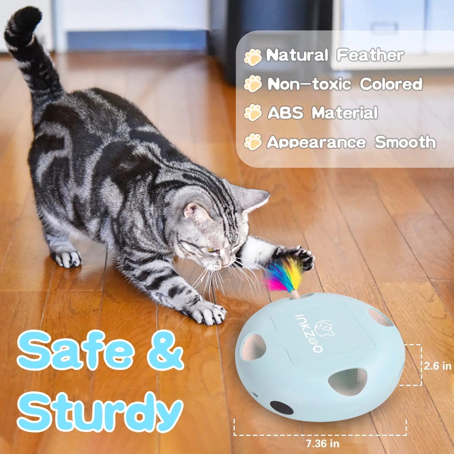 Smart Interactive Kitten Toy, Automatic 7 Holes Mice Whack-A-Mole