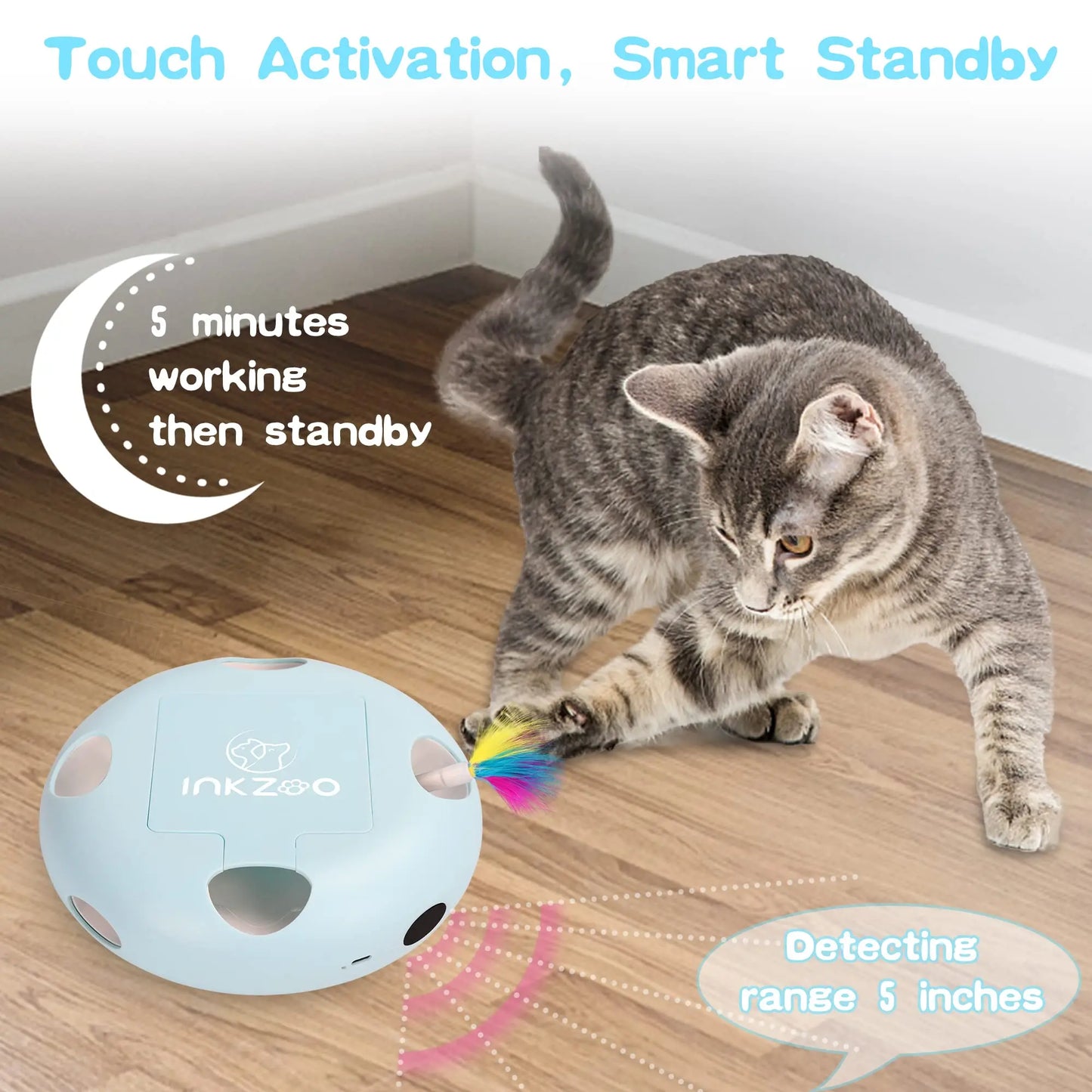 Smart Interactive Kitten Toy, Automatic 7 Holes Mice Whack-A-Mole