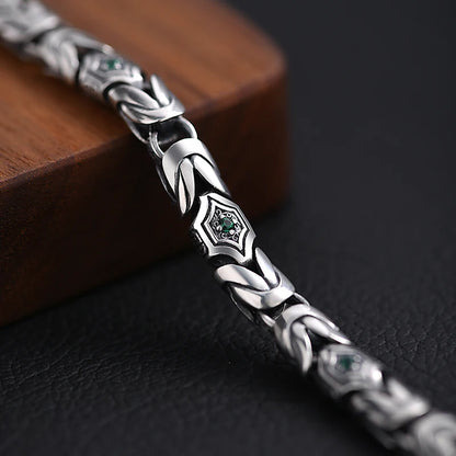 Ping An Pattern Bracelet, Handicraft, 925 Silver