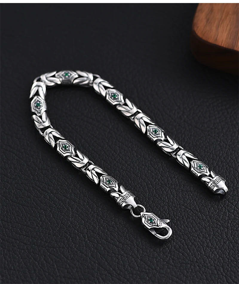 Ping An Pattern Bracelet, Handicraft, 925 Silver