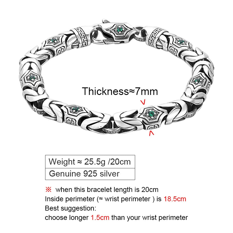 Ping An Pattern Bracelet, Handicraft, 925 Silver