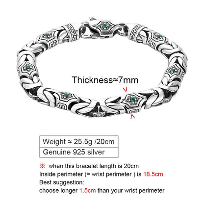 Ping An Pattern Bracelet, Handicraft, 925 Silver