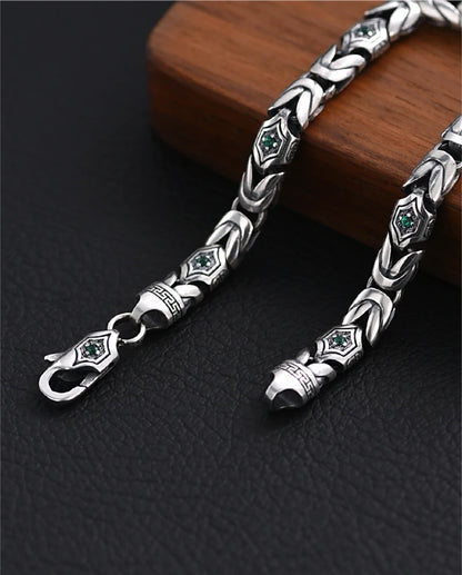 Ping An Pattern Bracelet, Handicraft, 925 Silver