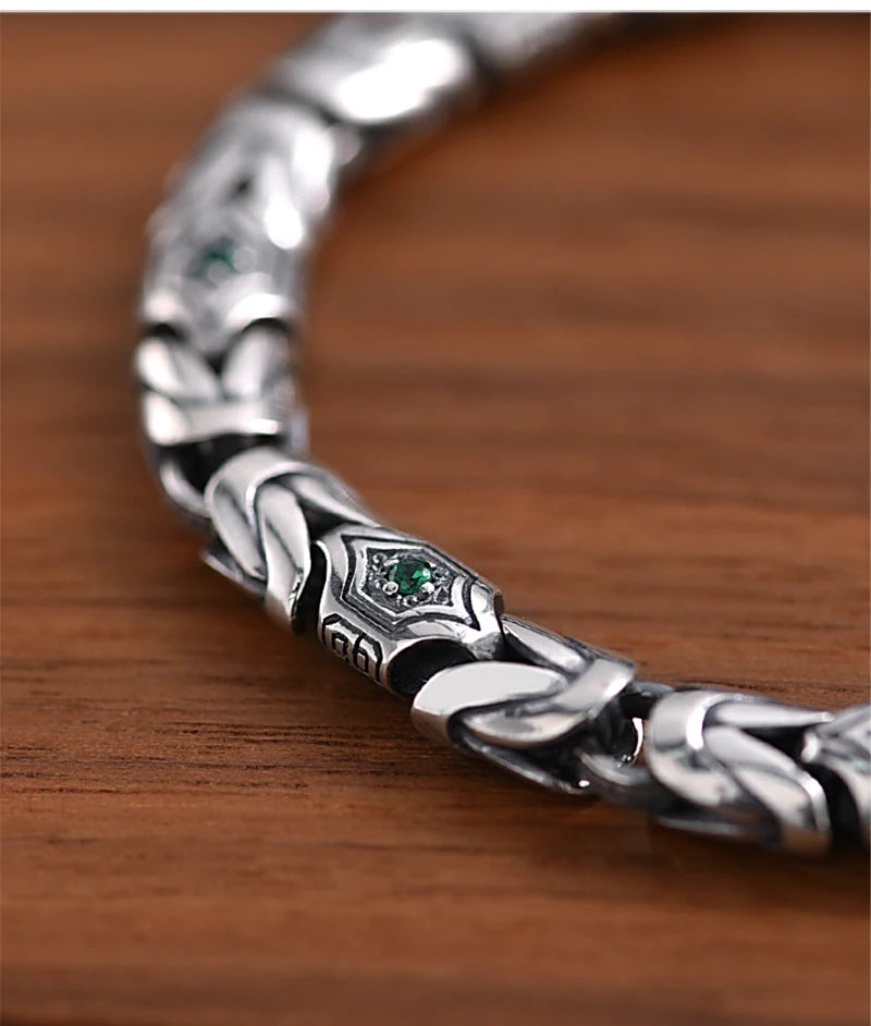 Ping An Pattern Bracelet, Handicraft, 925 Silver