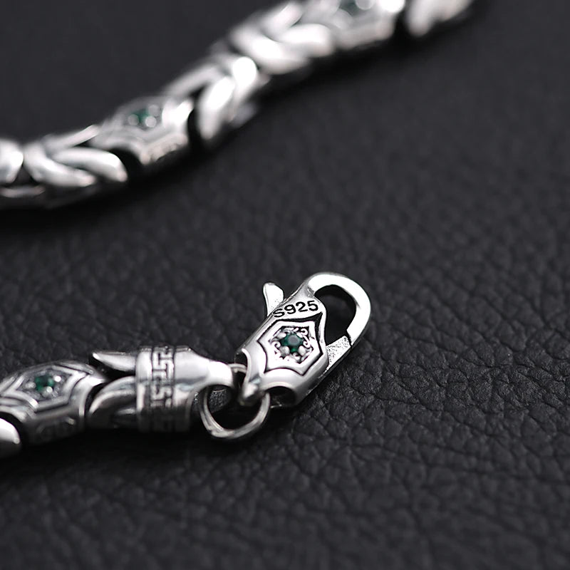 Ping An Pattern Bracelet, Handicraft, 925 Silver